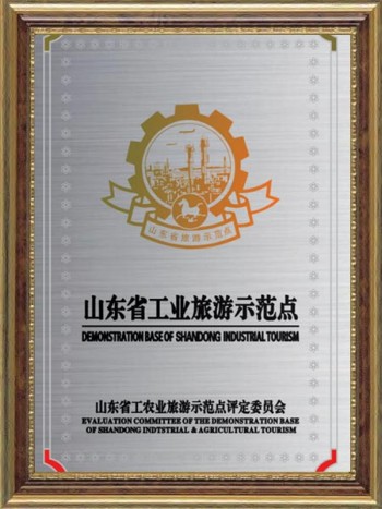 2010年 山東省工業(yè)旅游示范點(diǎn)